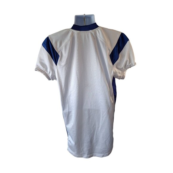 Adidas Mens Football Jersey L White Blue Mesh - Picture 2 of 6